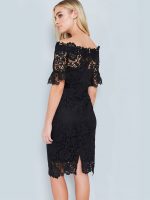 پیراهن تمام دانتل ابریشم مشکی - تصویر 2